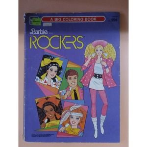1986 Barbie and the Rockers Coloring Book